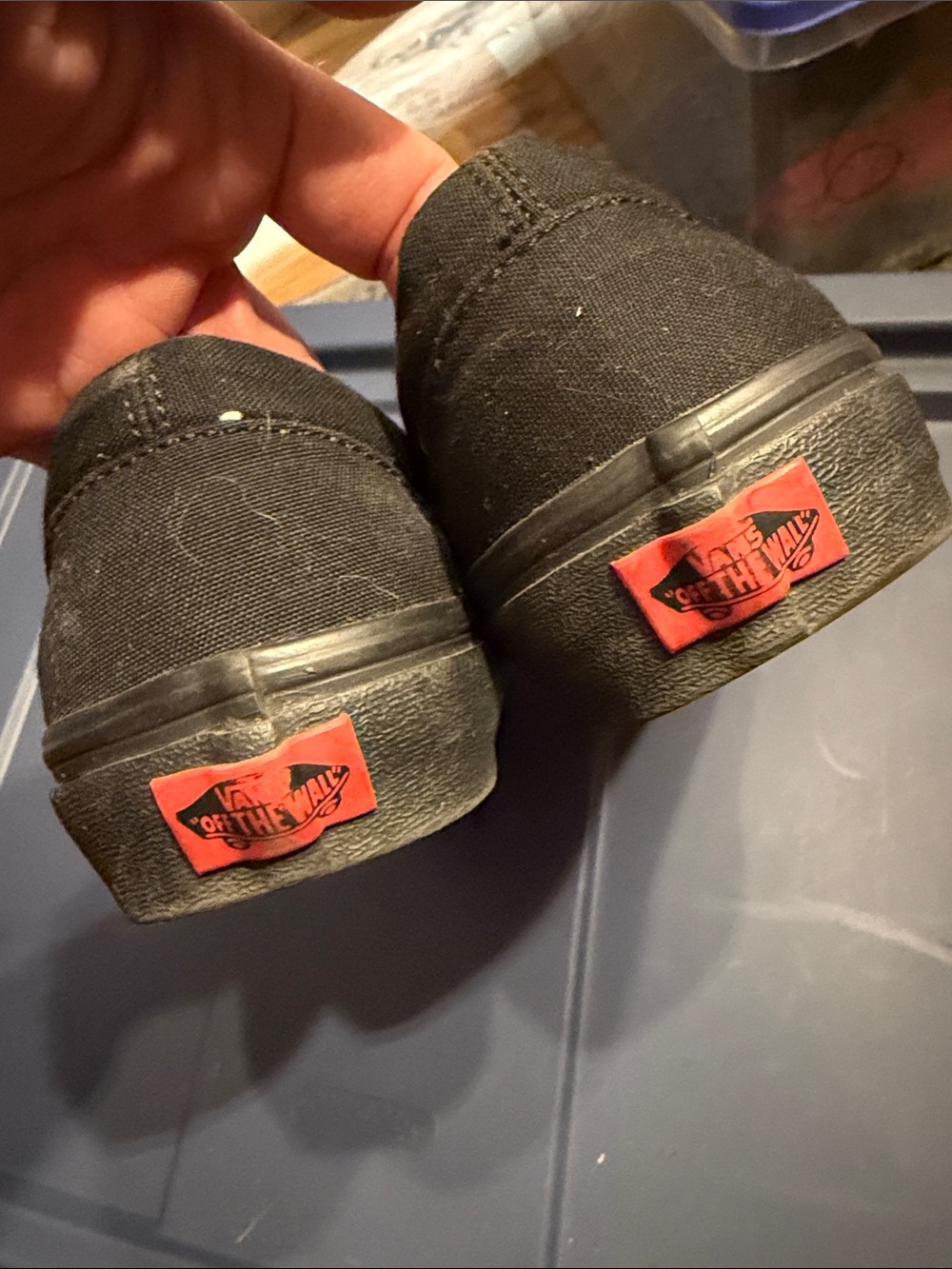 Black Slip-On canvas Vans Shoes